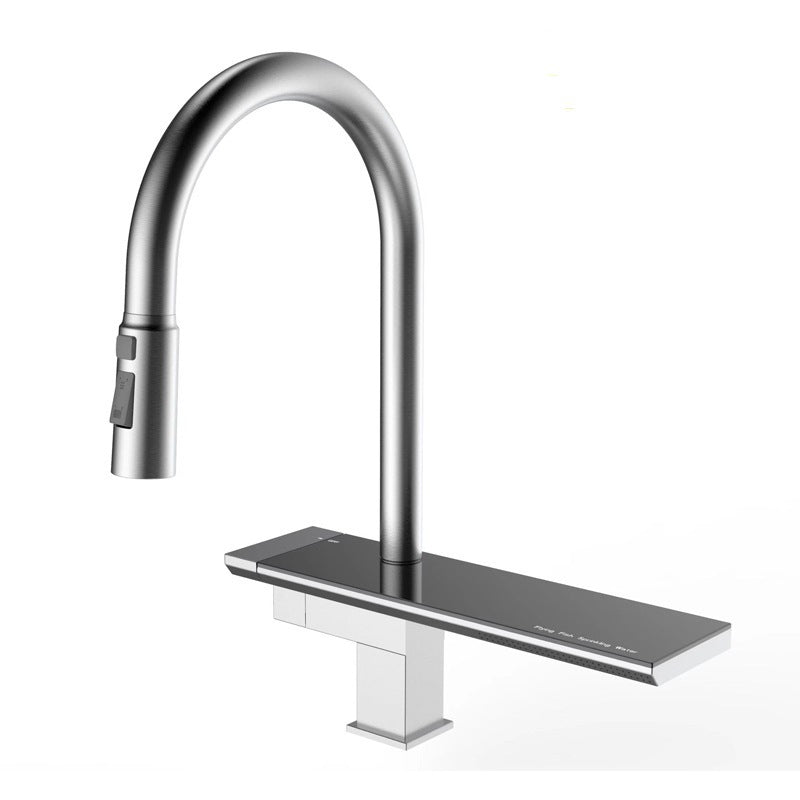 Robinet cuisine pull-down inox brossé