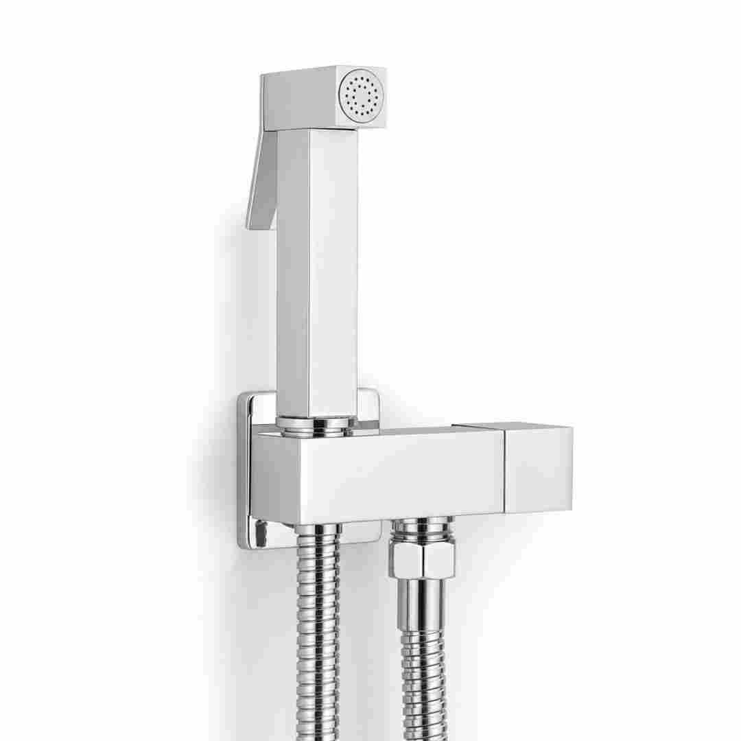 Douchette WC murale à main - Équipement sanitaire premium — Chrome