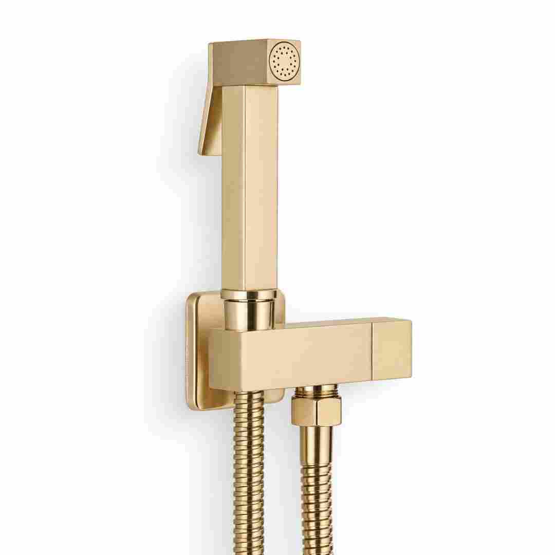 Douchette WC murale à main - Équipement sanitaire premium — Or