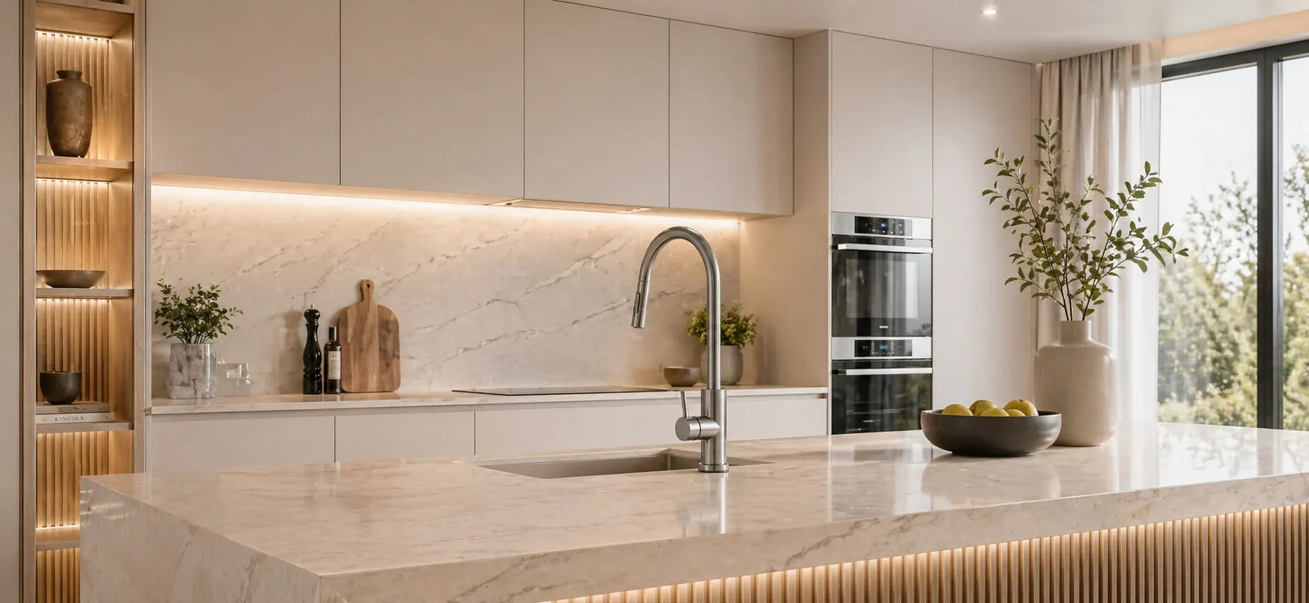Mitigeur cuisine — finition chrome