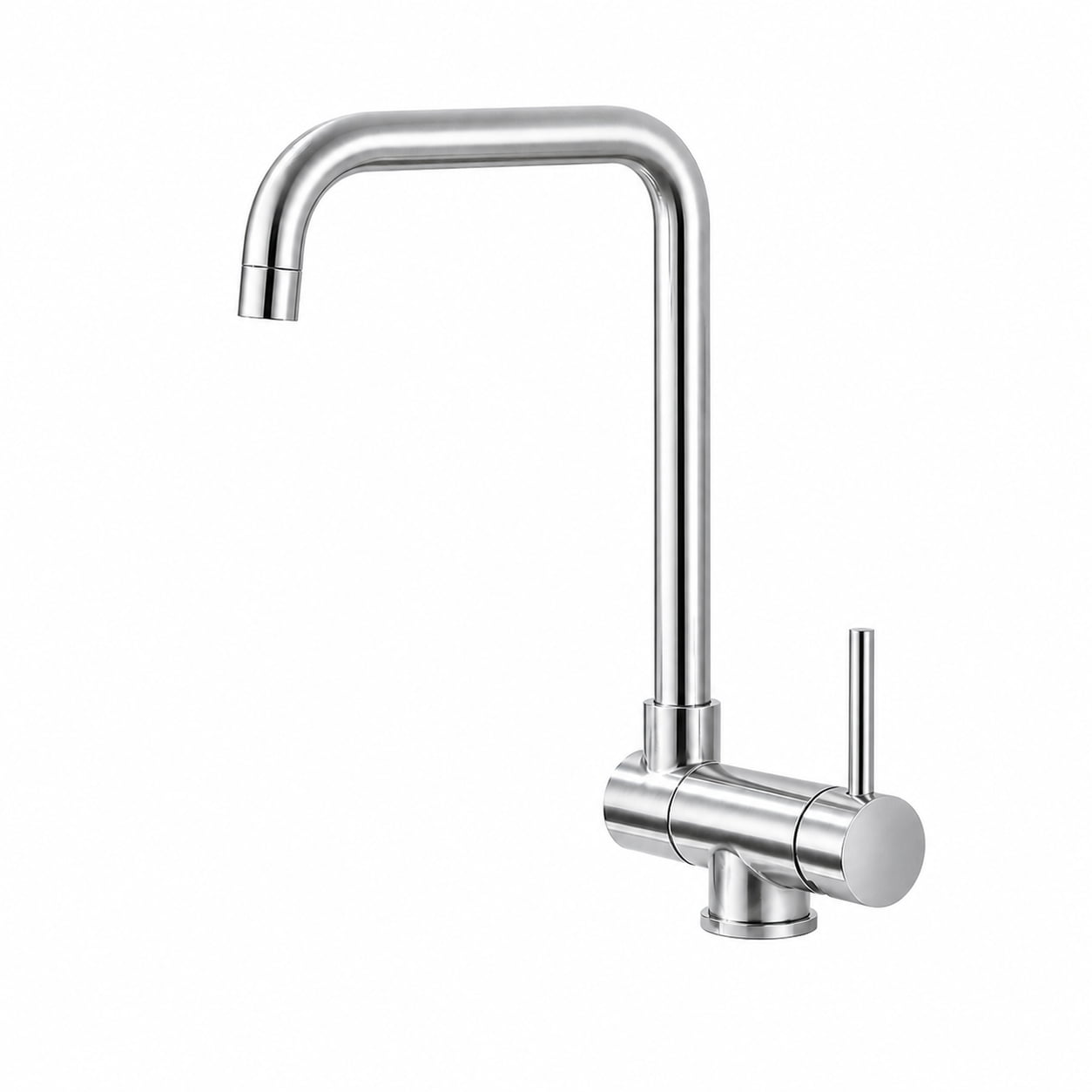 Robinet Cuisine Rabattable Sous Fenêtre – Bec Pivotant 360° — Gris Brossé
