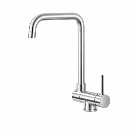 Robinet Cuisine Rabattable Sous Fenêtre – Bec Pivotant 360° — Gris Brossé