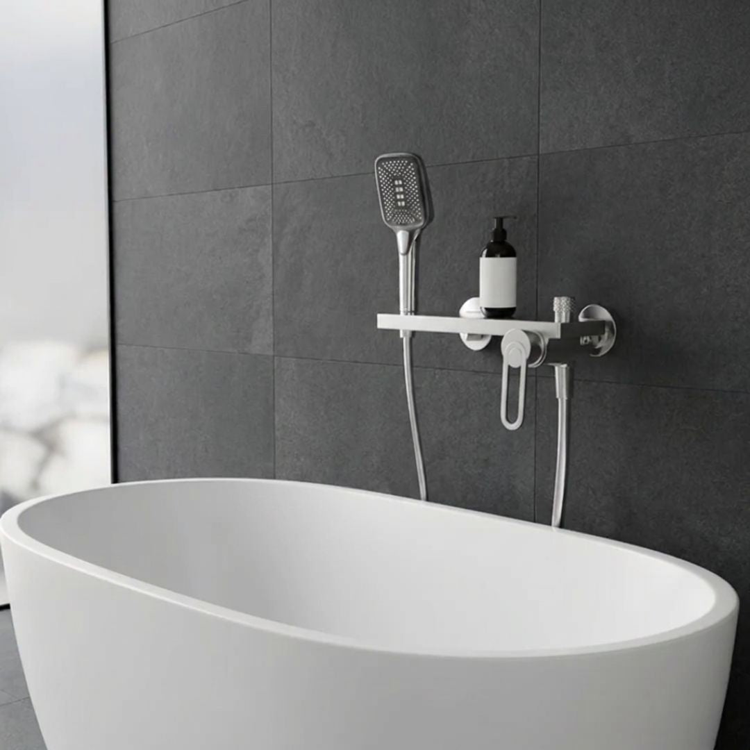 Robinet mural baignoire douche cascade avec douchette à main