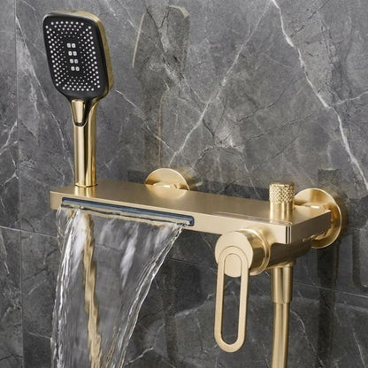 Robinet mural baignoire douche cascade avec douchette à main