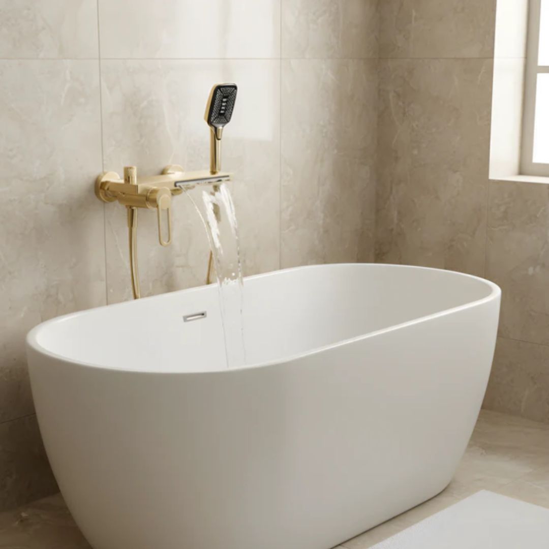 Robinet mural baignoire douche cascade avec douchette à main