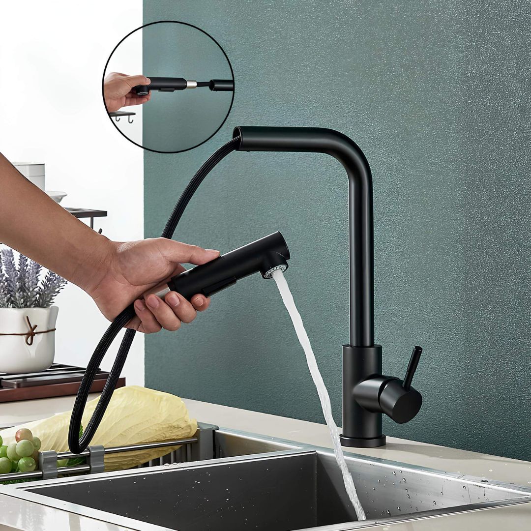Robinet cuisine douchette extractible design