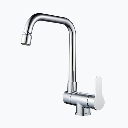 Robinet cuisine rabattable flexible 360° mitigeur monotrou — Chrome
