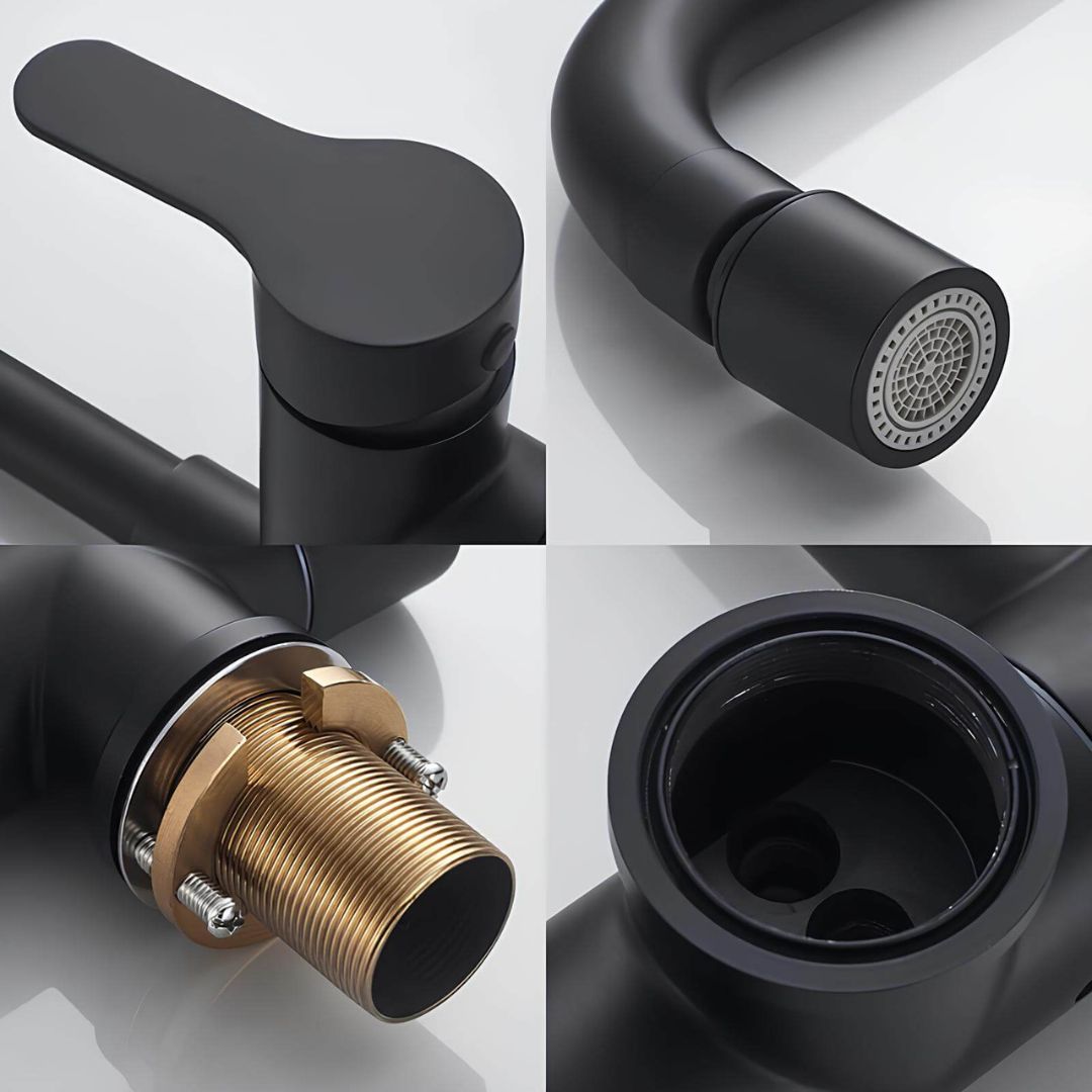 Robinet cuisine rabattable flexible 360° mitigeur monotrou