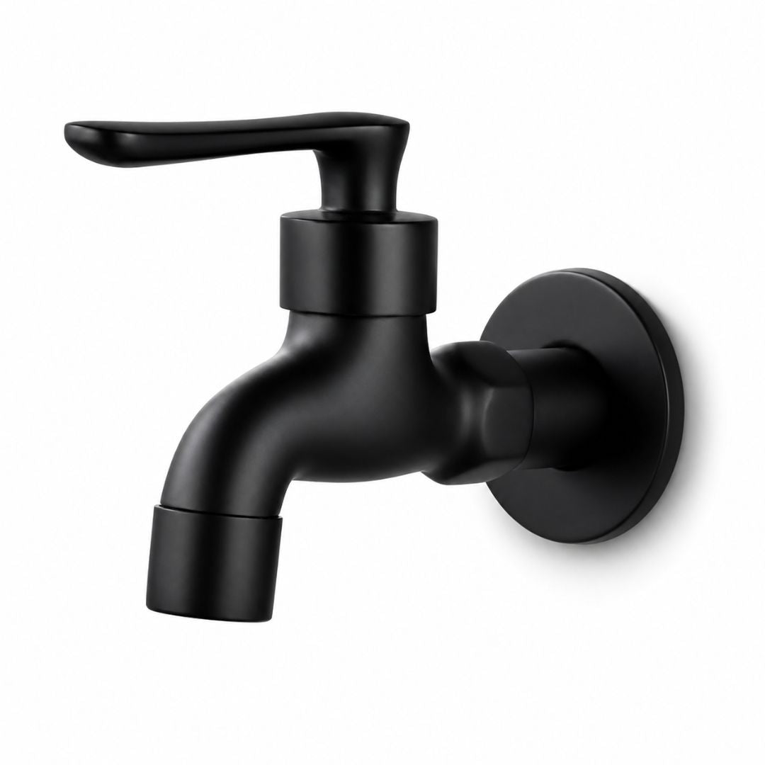 Robinet mural extérieur noir eau froide — Standard court