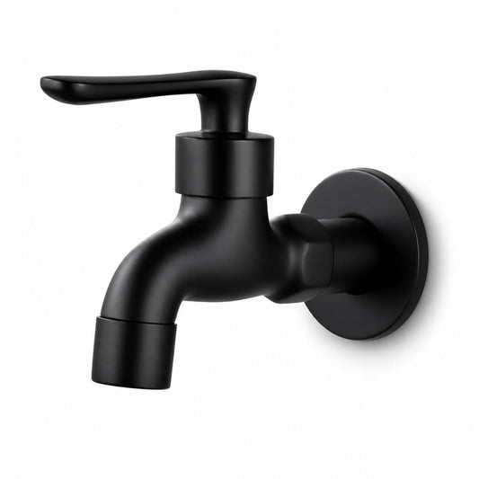 Robinet mural extérieur noir eau froide — Standard court
