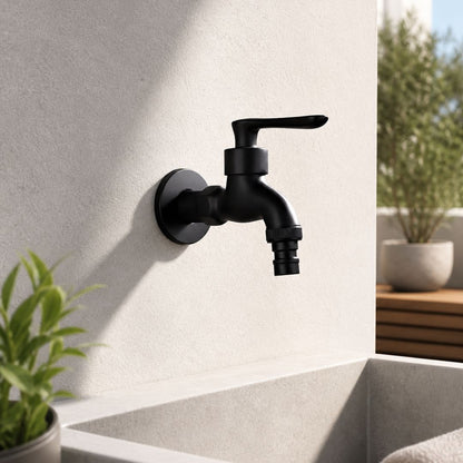 Robinet mural extérieur noir eau froide