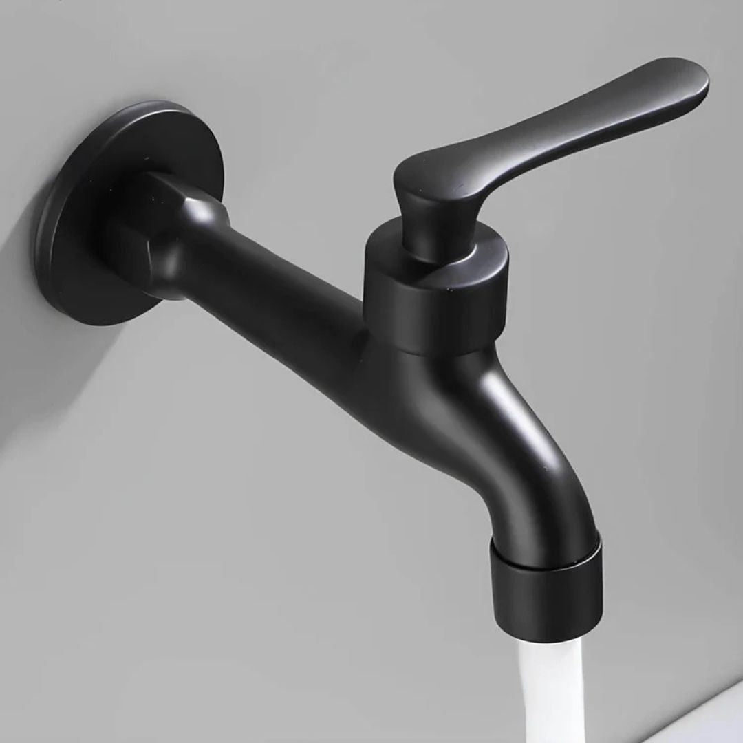Robinet mural extérieur noir eau froide