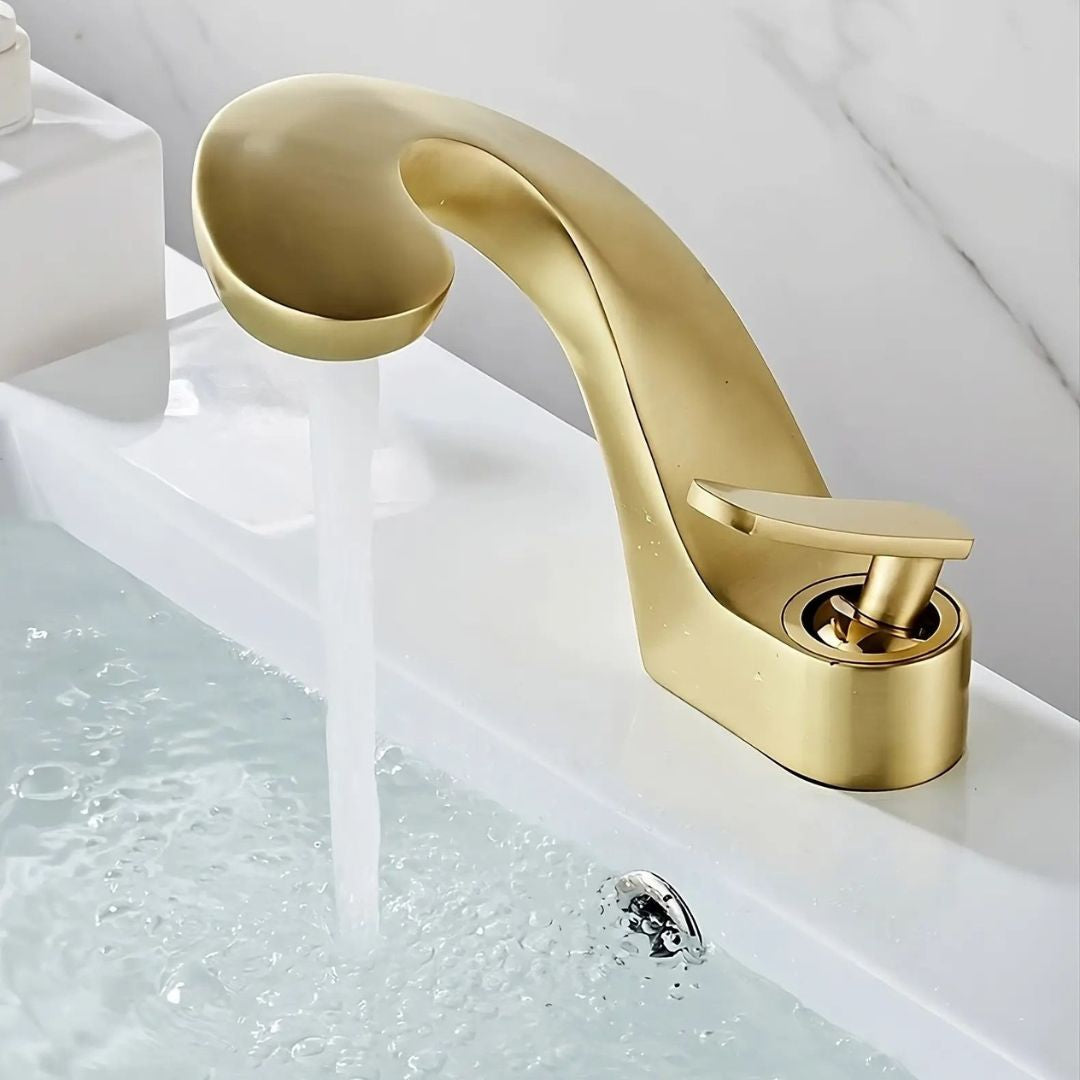 Robinet lavabo cascade moderne monotrou