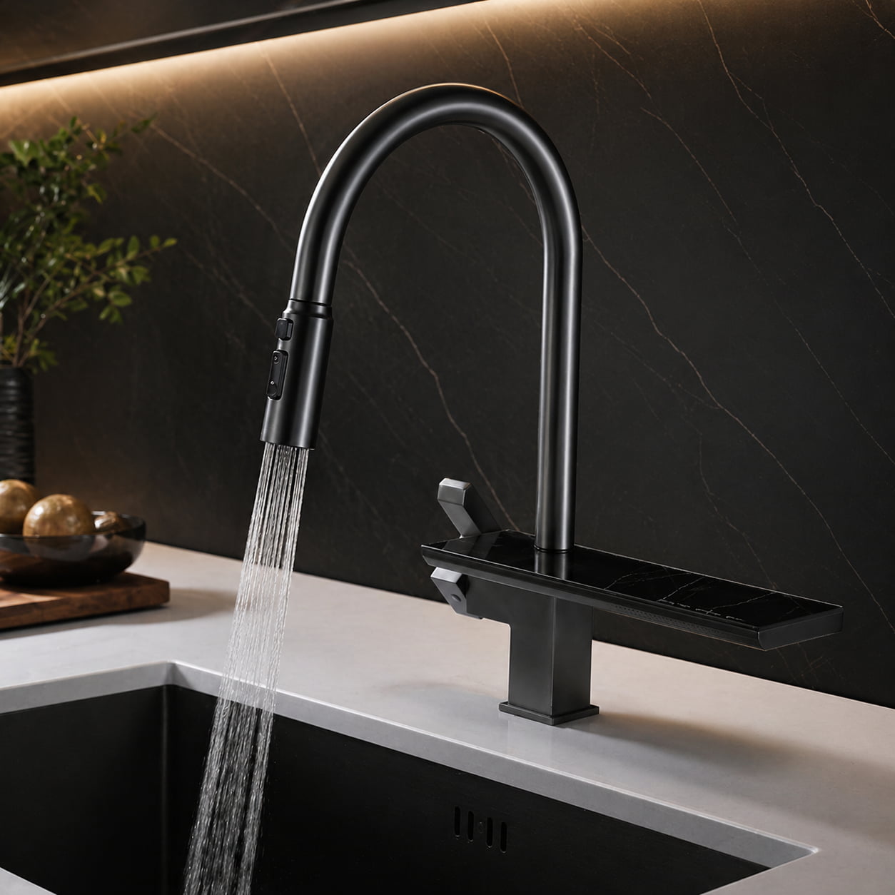 Robinet cuisine pull-down avec douchette extractible